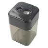 Viking Pencil Sharpener 2-Hole Canister Plastic & Metal Black