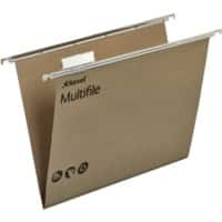 Rexel Multifile Vertical Suspension File 78617 A4 V Base 15mm 180 gsm Beige 100% Recycled Manilla Pack of 50