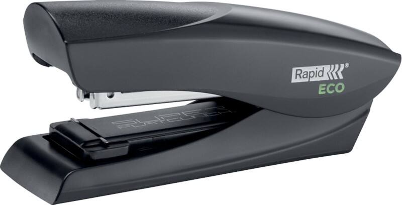 Rapid Fashion Flat Clinch Stapler Half Strip Half strip 25 Sheets Black 24/6, 26/6 Plastic