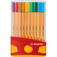 STABILO point 88 Fineliner Pen 0.4 mm Needlepoint Assorted 8820-03 Pack of 20