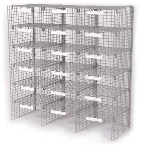 Val-U-Mail Letter Sorting Unit with 18 Compartments Silver 1067 x 381 x 1067 mm