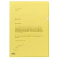 Office Depot Premium Cut Flush Folder A4 Yellow PP (Polypropylene) 120 Microns Pack of 100