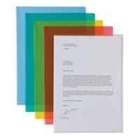 Viking Deluxe Stark Cut Flush Folder A4 Assorted Polypropylene 145 Microns Pack of 25
