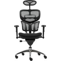 Realspace Synchro Tilt Ergonomic Office Chair with 2D Armrest and Adjustable Seat Mesh Galaxy Black