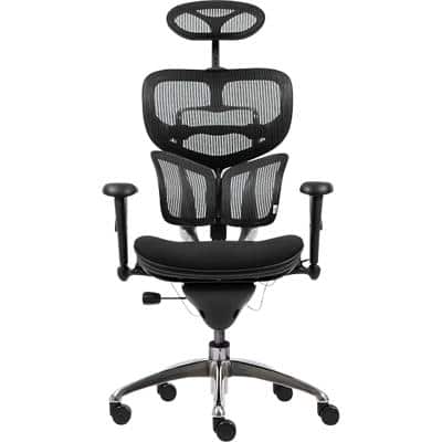 Realspace Synchro Tilt Ergonomic Office Chair With 2d Armrest And Adjustable Seat Mesh Galaxy Black Viking Direct Ie