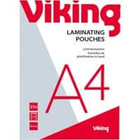 Viking Laminating Pouch A4 Glossy 75 microns (2 x 75) Transparent Pack of 25