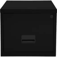Pierre Henry Steel Filing Cabinet with 1 Lockable Drawer Maxi 400 x 400 x 360 mm Black
