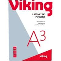 Viking Laminating Pouch A3 Glossy 75 microns (2 x 75) Transparent Pack of 100