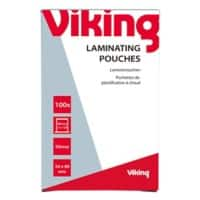 Viking Laminating Pouch Business Card & Credit Card Glossy 125 microns (2 x 125) Transparent Pack of 100