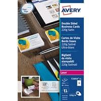 Avery C32016-25 Business Cards 85 x 54 mm 220gsm White Pack of 250