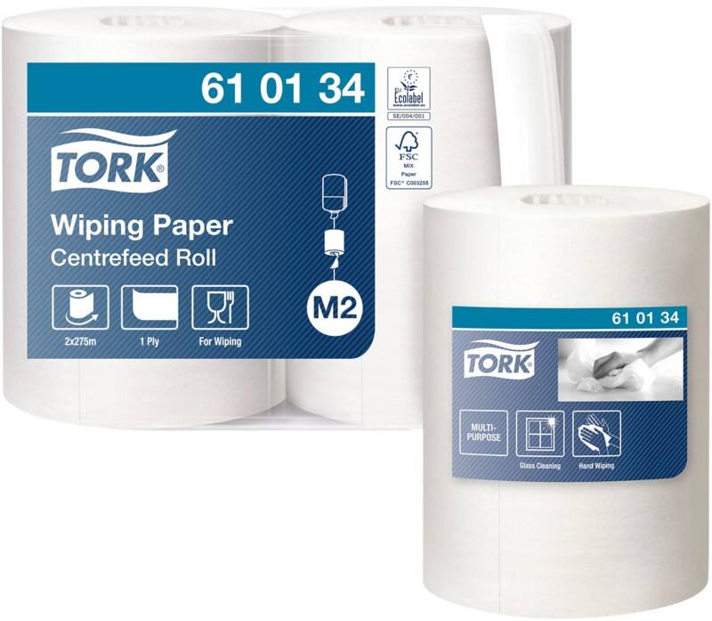 Tork Wiping Paper M2 1 Ply 275 m Pack of 2