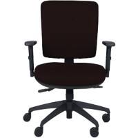Energi-24 Synchro Tilt Ergonomic Office Chair with Adjustable Armrest and Seat Intensive Black