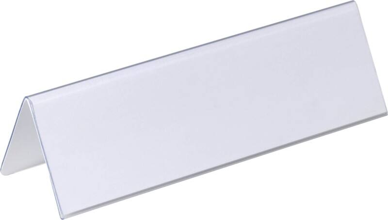 DURABLE Place Card 6.1 x 21 x 12.2 cm PVC (Polyvinyl Chloride) Transparent Pack of 25