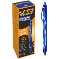BIC Gel-ocity Quick Dry Gel Rollerball Pen Medium 0.4 mm Blue Pack of 12