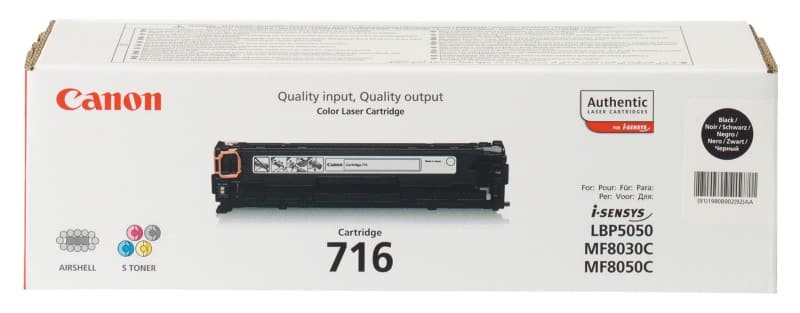 Canon 716BK Original Toner Cartridge Black