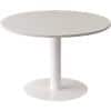 Paperflow Round Meeting Table with White Melamine, ABS & Lacquered Steel Top and Base Panel Legs Easy Desk 750 x 1150 x 1150mm