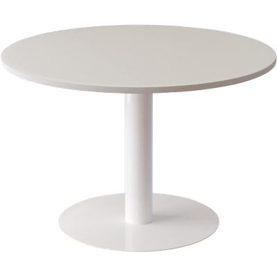 Paperflow Round Meeting Table with White Melamine, ABS & Lacquered Steel Top and Base Panel Legs Easy Desk 750 x 1150 x 1150mm