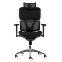 Realspace Synchro Tilt Ergonomic Office Chair with 2D Armrest and Adjustable Seat Mesh Nimbus Black