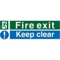 Sign Keep Clear Wall Mounted Vinyl 60 x 20 cm
