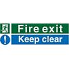 Sign Keep Clear Self Adhesive Vinyl 60 x 20 cm