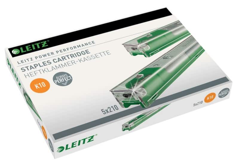Leitz Power Performance 26/10 Staples Cartridge 55930000 Green Pack of 1050