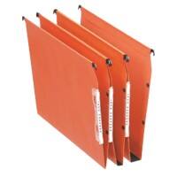 Esselte Orgarex Dual 330 Lateral Suspension File 21629 U Base 30 mm 220 gsm Orange 100% Recycled Manilla Pack of 25