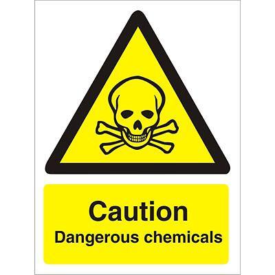 Warning Sign Dangerous chemicals Vinyl 20 x 15 cm