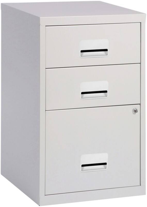 Pierre Henry Filing Cabinet with 3 Drawers Combi 400 x 400 x 660mm Grey