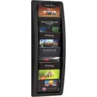 Paperflow Wall Mountable Literature Display Polystyrene 227 x 95 x 650mm A5 Black