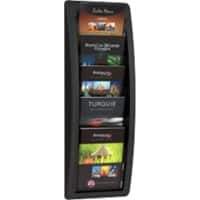 Paperflow A5 Literature Display Wall Mounted Black 4063.01 22.7 x 9.5 x 65 cm