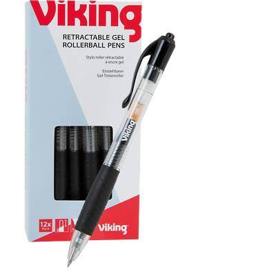 Viking GRRBF0.5 Rollerball Pen 0.5 mm Black Pack of 12