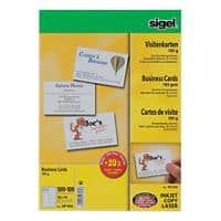 Sigel Business Cards 185 gsm White Pack of 60 Sheets of 10 Cards
