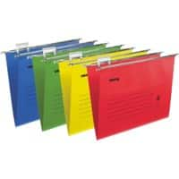 Viking Vertical Suspension File Foolscap V Base 220 gsm Assorted Pack of 50