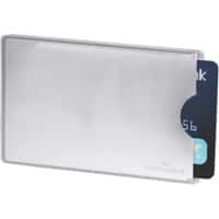 DURABLE Anti-Skim Credit Card Holder 54 x 86 mm Silver 9 x 6.1 cm Pack of 10