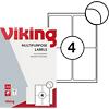 Viking Multipurpose Labels Self Adhesive 139 x 99.1 mm White 4 100 Sheets of 4 Labels