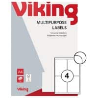 Viking Multipurpose Labels Self Adhesive 139 x 99.1 mm White 4 100 Sheets of 4 Labels
