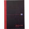 OXFORD Notebook Black n' Red A5 Ruled Casebound Cardboard Hardback Black, Red 192 Pages