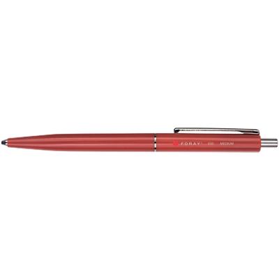 Foray X50 Retractable Ballpoint Pen Medium 0.5 mm Red Pack of 50