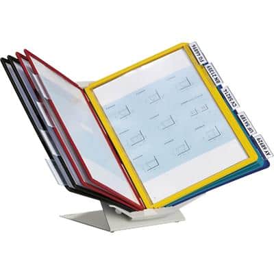 DURABLE Vario Display Panel System 10 Panels A4 Desk Mounted, Wall Mounted Plastic, Steel Silver