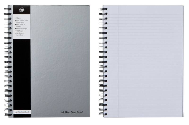 Pukka Pad Notebook Silver A5 Ruled Spiral Bound Cardboard Hardback Silver Perforated 160 Pages 160 Sheets
