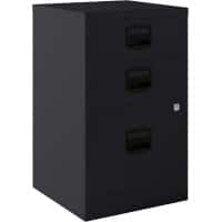 Bisley PFA Steel Filing Cabinet 3 Drawers Lockable 413 x 400 x 672 mm Black