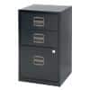 Bisley Filing Cabinet with 3 Lockable Drawers PFA3 413 x 400 x 672 mm Black