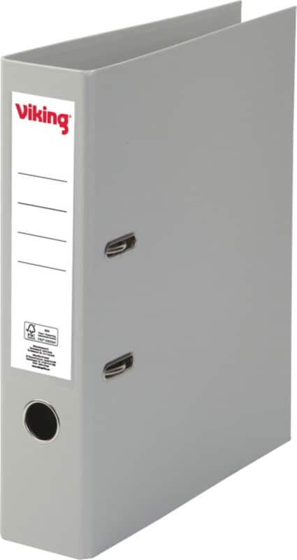 Viking Wide Lever Arch File A4 75 mm Grey 2 Rings Plastic Matt Portrait