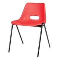 Stackable Polypropylene Canteen Chair - Red