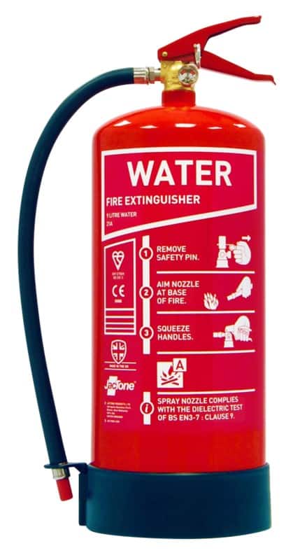 Jactone Class A Water Fire Extinguisher BS EN3 Certified 9 Litre 18.9 x 55.2 cm