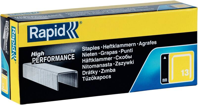 Rapid Strong 13/6 Staples 11830700 Galvanised Steel Silver Pack of 5000