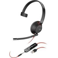 Plantronics 5210 Wired Headset Over the Head With Noise Cancellation USB Type A With Microphone Black