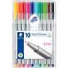 Staedtler Triplus 334 Fineliner Pen Fine 0.3 mm Assorted Pack of 10