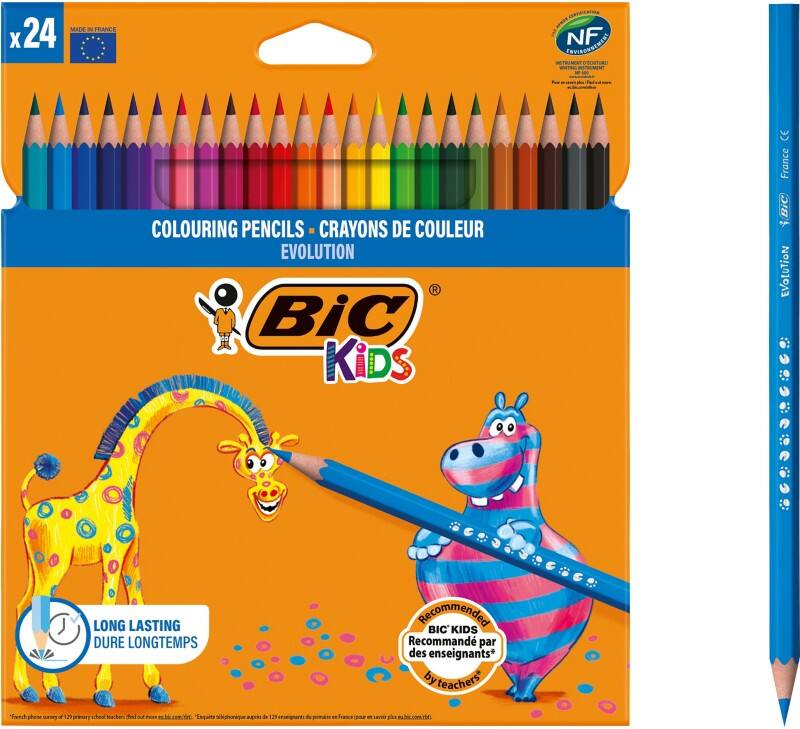 BIC Colouring Pencils Evolution Multi Pack of 24