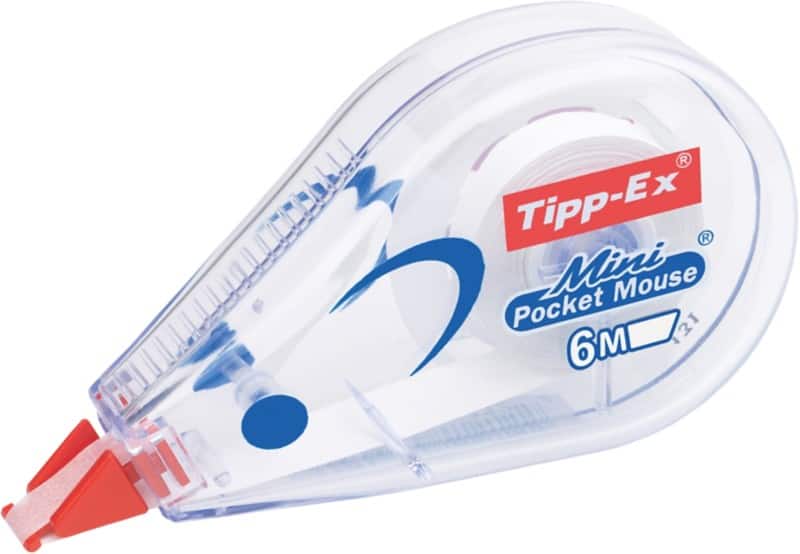 Tipp-Ex Correction Mouse Mini Pocket Transparent, White 5 mm x 6 m